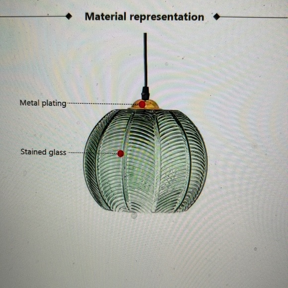 Green Pendant lighting fixture - Picture 15 of 17